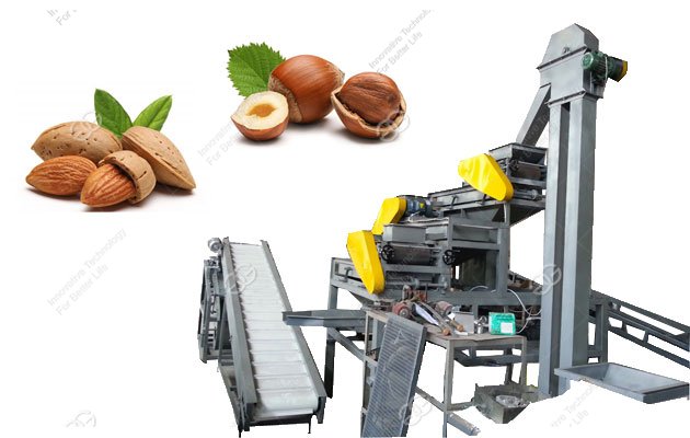 three stage almond shelling machine