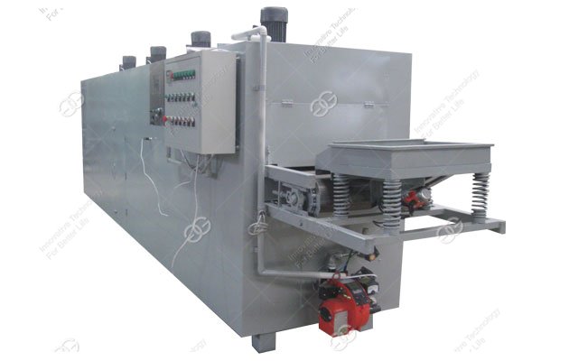 belt type roasting machine of cocoa beans and other nuts